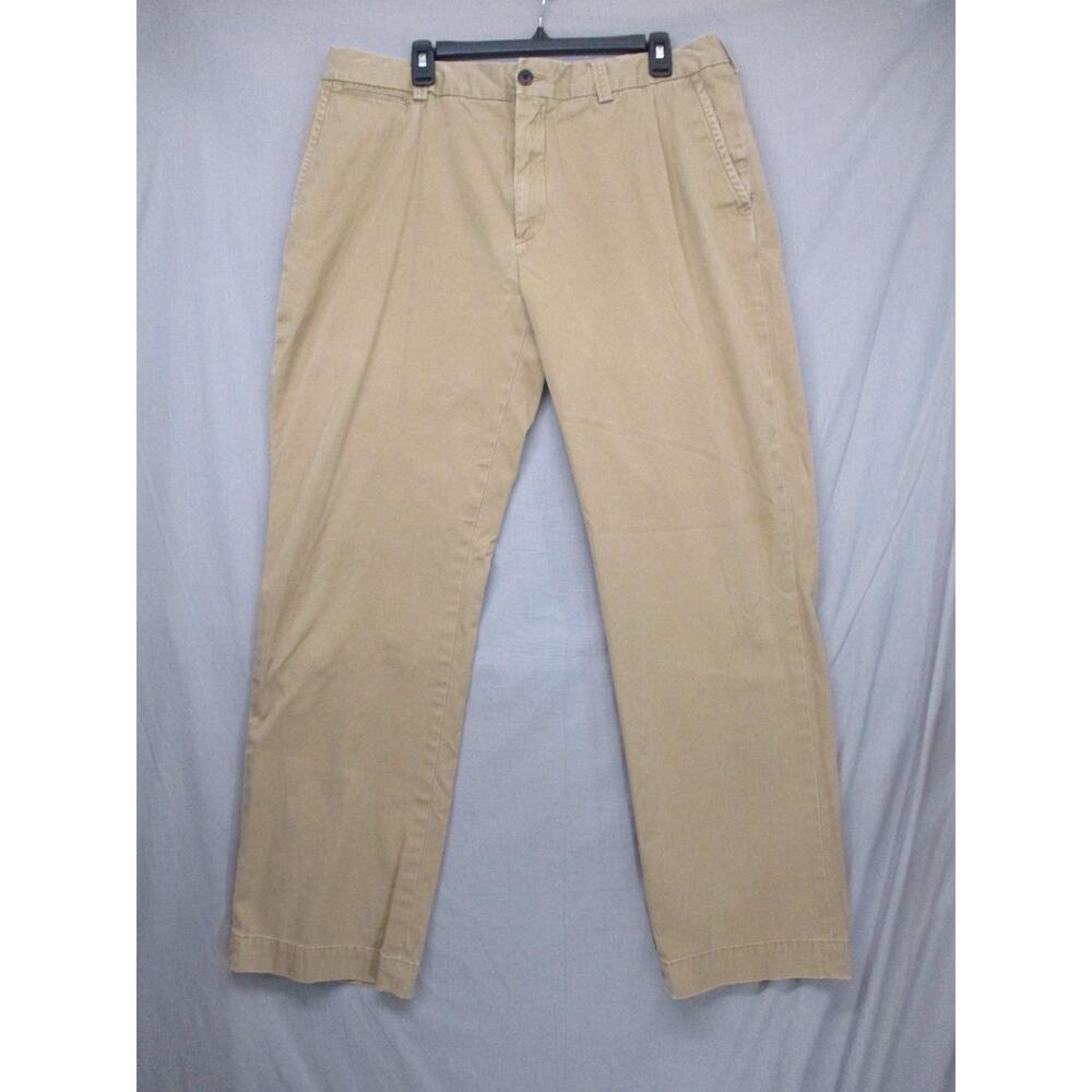 Polo By Ralph Lauren Khaki Flat Front Belt Loops GI Pant Mens Size 38/34